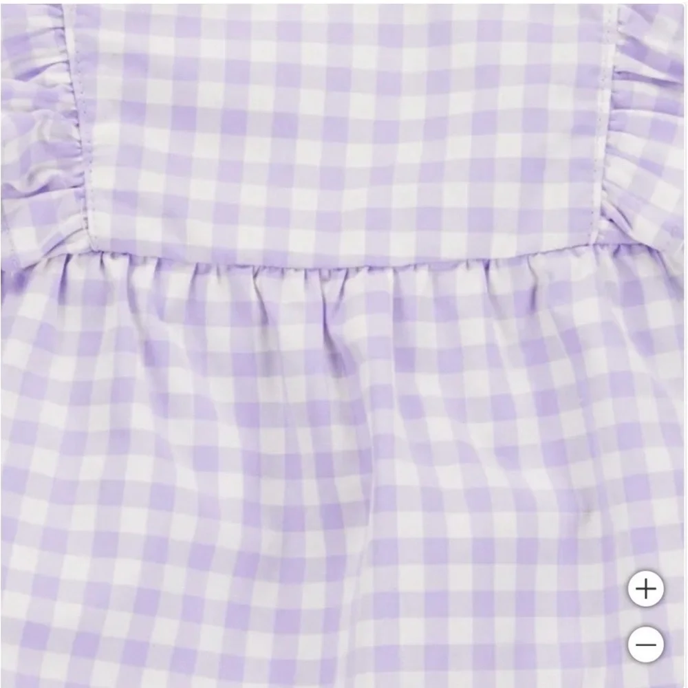 NWT Carter's Lavender Gingham and White Floral Set Size 2T - Picture 6 of 9